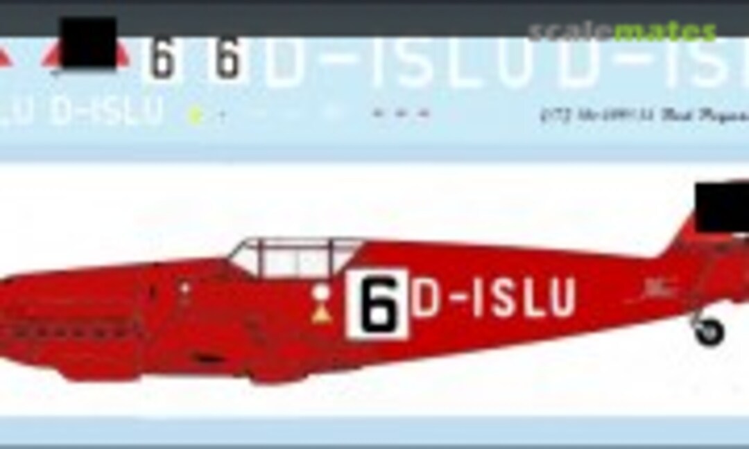 1:72 Messerschmitt Bf 109 V-14 - D-ISLU Ernst Udet (Draw Decal 72-RPD-109-01) 72-RPD-109-01