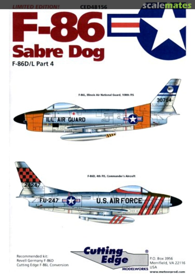 Boxart F-86 Sabre Dog CED48156 Cutting Edge Modelworks Boxart F-86 Sabre Dog CED48156 Cutting Edge Modelworks