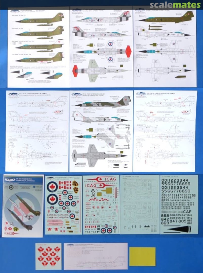 Contents CF-104 Starfighter Symmetrical Markings 030-32 Canuck Model Products Contents CF-104 Starfighter Symmetrical Markings 030-32 Canuck Model Products