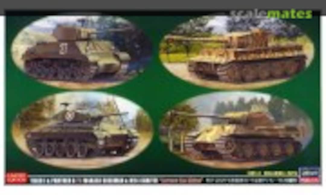 1:72 Tiger I/Panther G Vs. M4A3E8 Sherman/M24 (4 kits) (Hasegawa 30035)