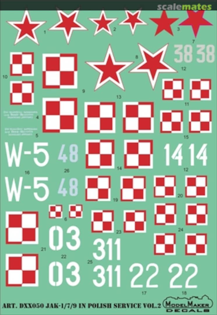 Boxart YAK-1/7/9 in Polish Service Vol.2 D48050 ModelMaker Boxart YAK-1/7/9 in Polish Service Vol.2 D48050 ModelMaker