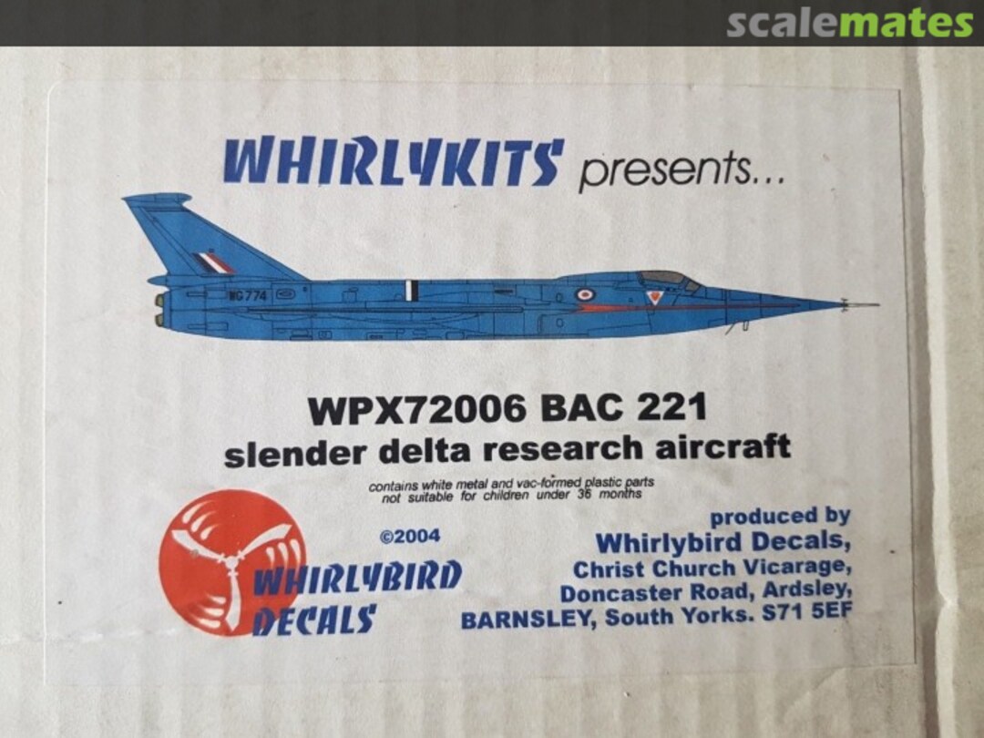 Boxart BAC 221 WPX72006 Whirlykits Boxart BAC 221 WPX72006 Whirlykits