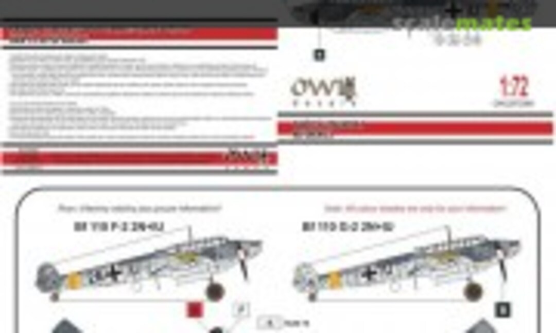 1:72 Bf 110 F-2, 2N+IU (OWL OWLDS72068) OWLDS72068