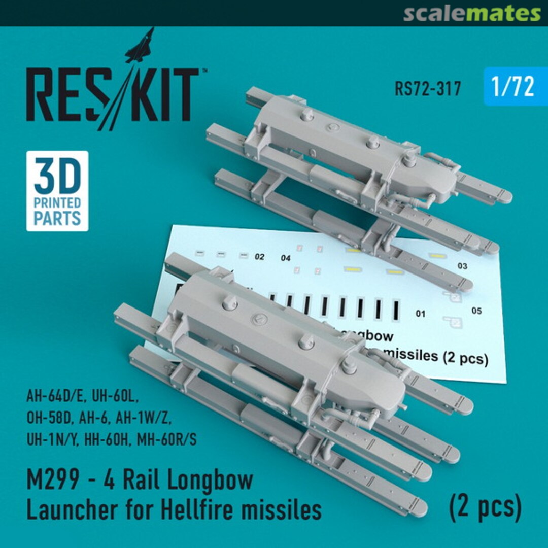 Boxart M299 - 4 Rail Longbow Launcher for Hellfire missiles RS72-0317 ResKit Boxart M299 - 4 Rail Longbow Launcher for Hellfire missiles RS72-0317 ResKit