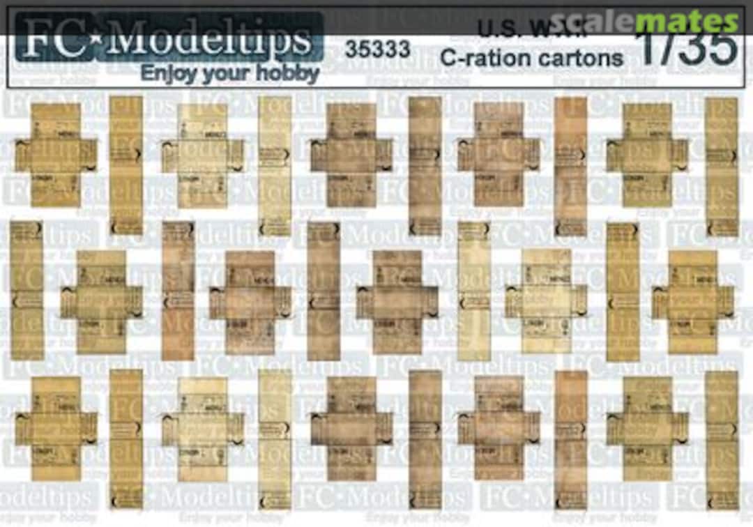 Boxart US C-ration cartons WWII 35333 FC Model Trend Boxart US C-ration cartons WWII 35333 FC Model Trend