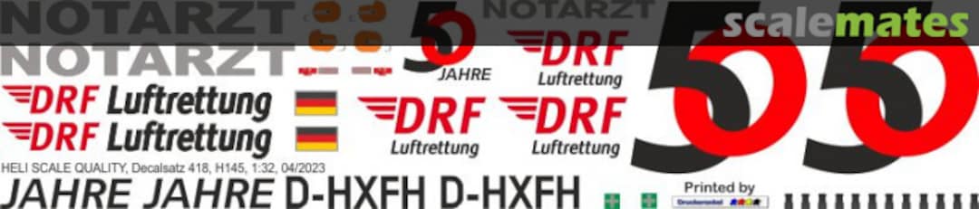 Boxart H145 / EC 145T2 - DRF - D-HXFH - 50 Jahre DRF Luftrettung Decal 418 Heli Scale Quality Boxart H145 / EC 145T2 - DRF - D-HXFH - 50 Jahre DRF Luftrettung Decal 418 Heli Scale Quality