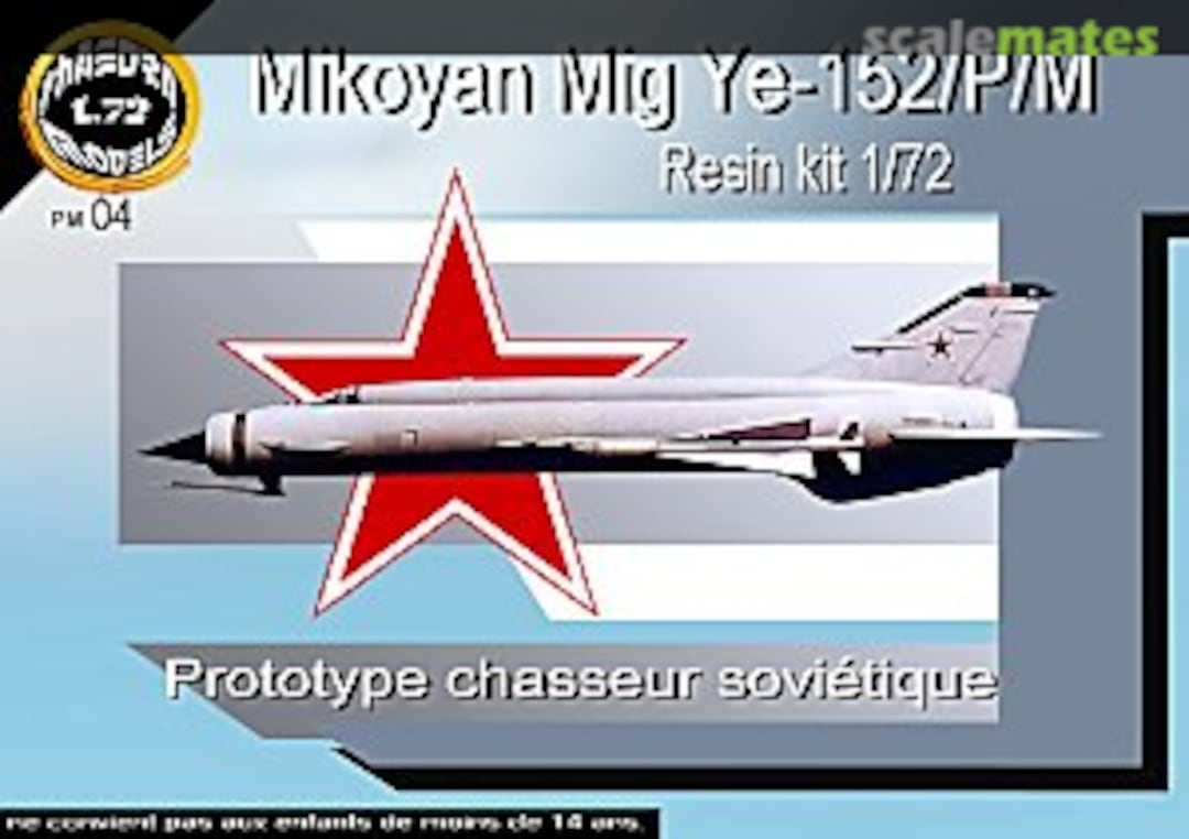 Boxart Mikoyan Mig Ye-152/P/M PM04 Phaedra Models Boxart Mikoyan Mig Ye-152/P/M PM04 Phaedra Models
