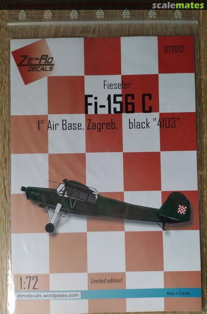 Boxart Fieseler Fi-156 C 072012 Ze-Ro Decals Boxart Fieseler Fi-156 C 072012 Ze-Ro Decals