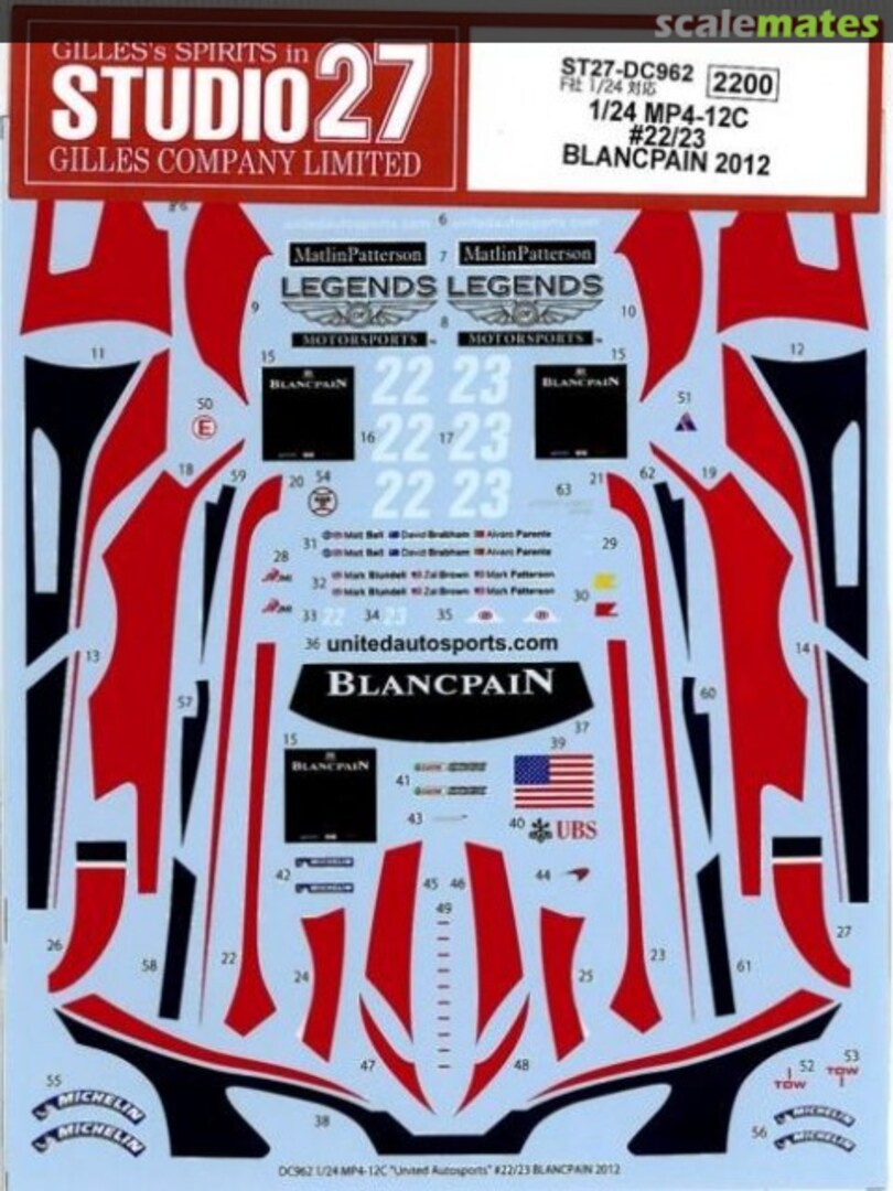 Boxart McLaren MP4-12C ST27-DC962 Studio27