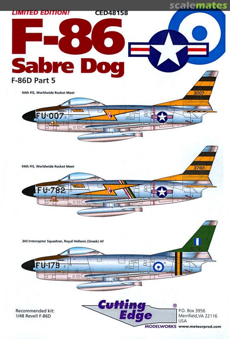 Boxart F-86 Sabre Dog CED48158 Cutting Edge Modelworks Boxart F-86 Sabre Dog CED48158 Cutting Edge Modelworks