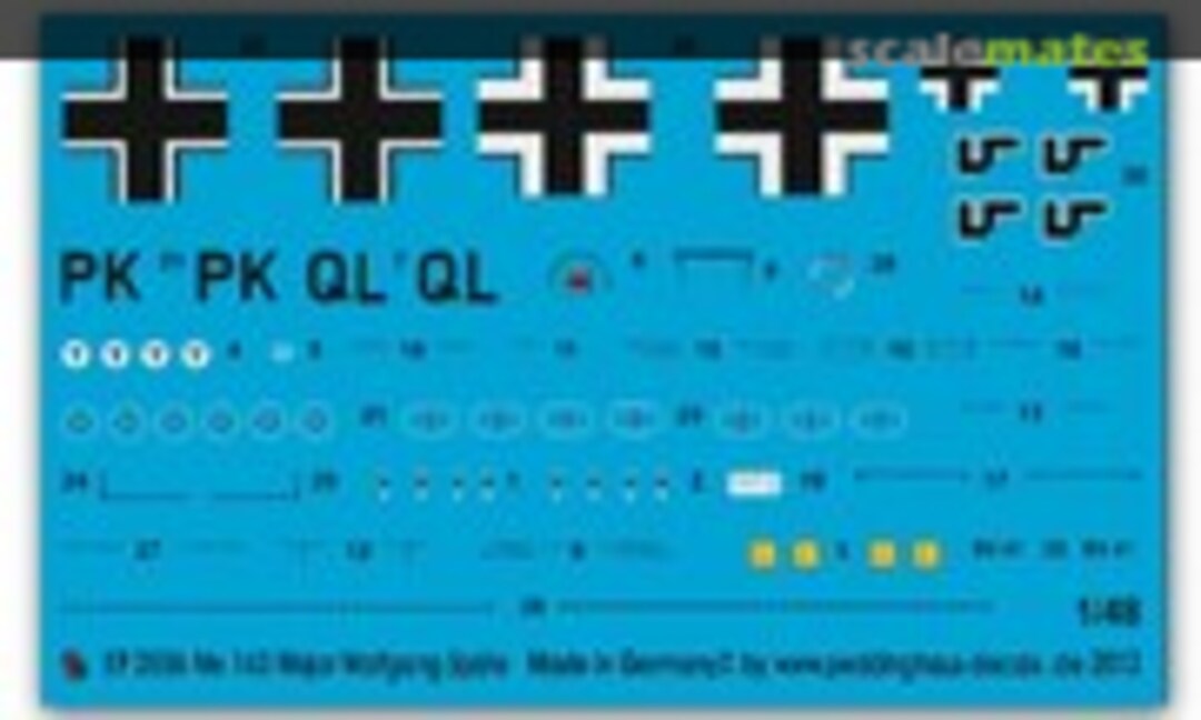 1:48 Me 163 Major Wolfgang Späte (Peddinghaus-Decals EP 2506) EP 2506