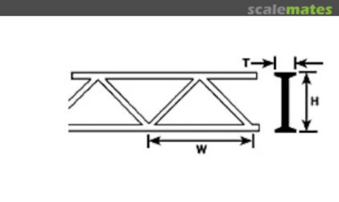 Boxart 9.5 mm Open Web Truss P90654-2 Plastruct Boxart 9.5 mm Open Web Truss P90654-2 Plastruct