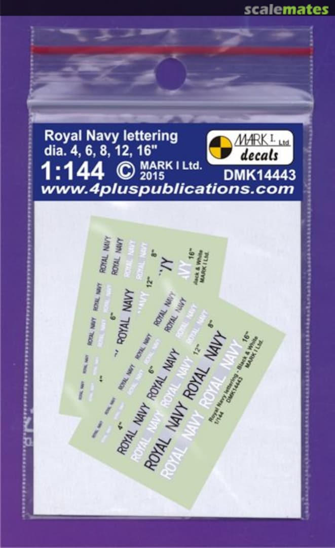 Boxart Royal Navy lettering B&W DMK14443 Mark I Models Boxart Royal Navy lettering B&W DMK14443 Mark I Models