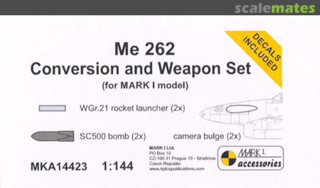 Boxart Me 262 Conversion and Weapon Set MKA14423 Mark I Models Boxart Me 262 Conversion and Weapon Set MKA14423 Mark I Models