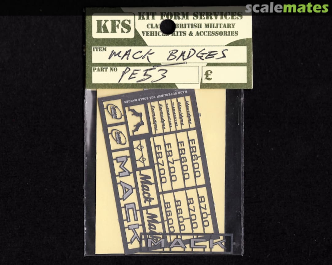 Boxart Mack Badges PE53 Kit Form Services Boxart Mack Badges PE53 Kit Form Services