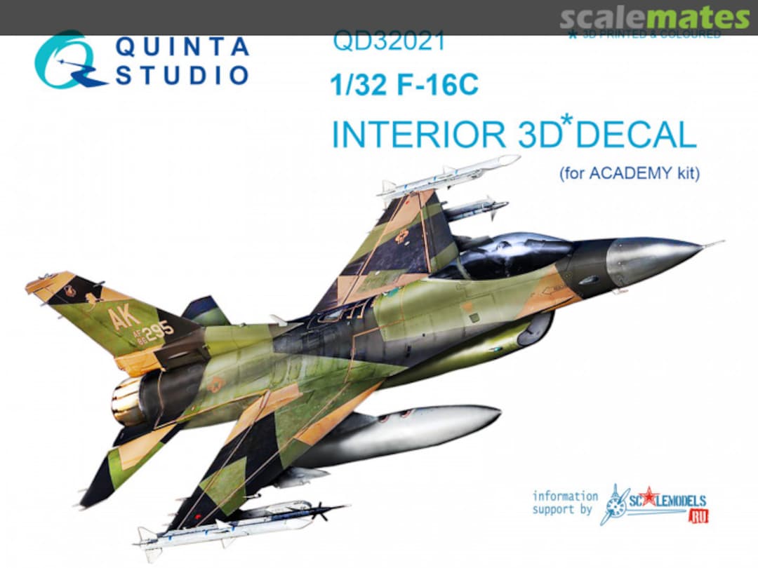 Boxart F-16C - interior 3D Decals QD32021 Quinta Studio Boxart F-16C - interior 3D Decals QD32021 Quinta Studio
