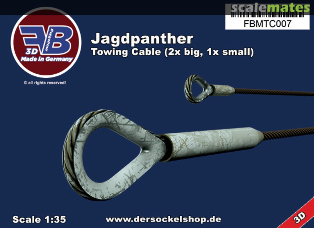 Boxart Jagdpanther; Towing Cables fbmtc007 FB Modelling Boxart Jagdpanther; Towing Cables fbmtc007 FB Modelling