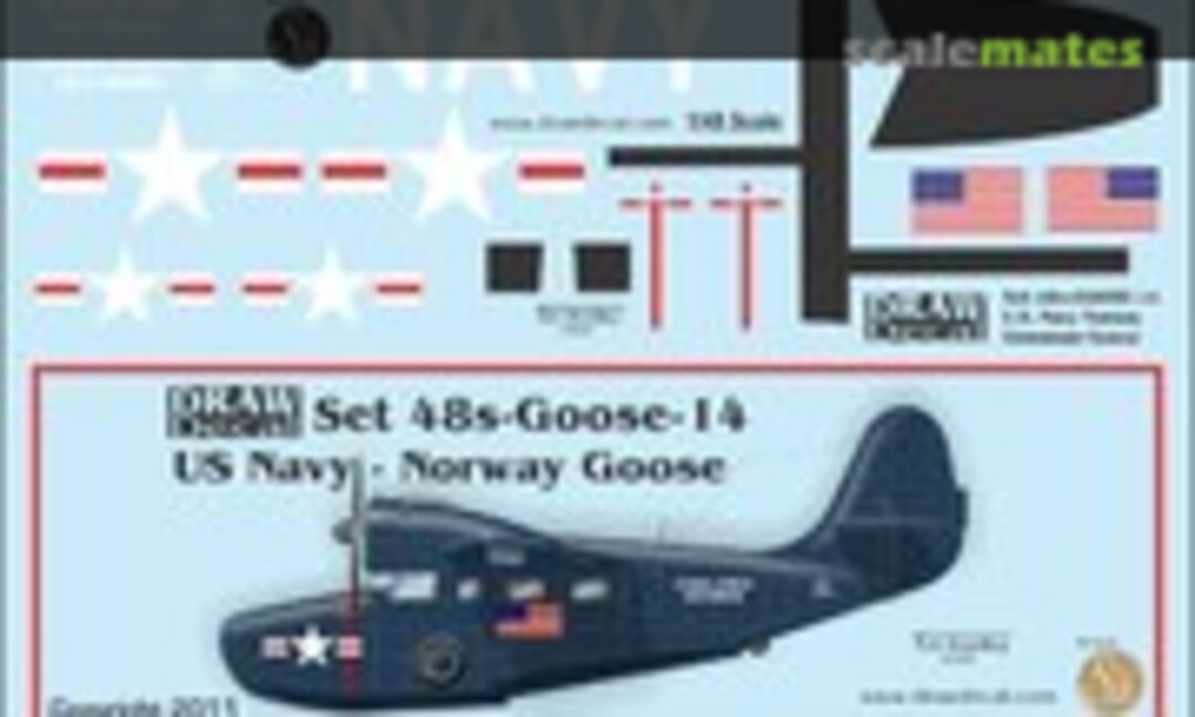 1:48 US Naval Attache Oslo Norway Goose (Draw Decal 48-Goose-14) 48-Goose-14
