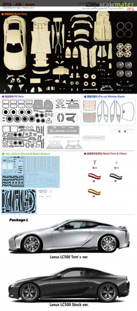 Contents Lexus LC500 L Package (RHD Version) KB08-15 KitBox & PZY Model