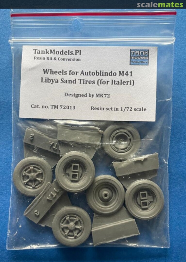 Boxart Wheels for Autoblindo M41 Libya Sand Tires TM 72013 Tank Models