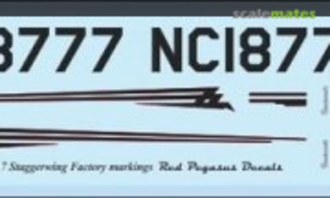 1:72 Beechcraft G-17 Staggerwing - Factory Markings (Draw Decal 72-RPD-BEECH-01) 72-RPD-BEECH-01