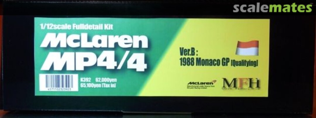 Boxart McLaren MP4/4 K-392 Model Factory Hiro Boxart McLaren MP4/4 K-392 Model Factory Hiro