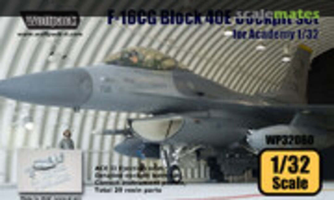 1:32 F-16CG Block 40E Falcon Cockpit Set (Wolfpack WP32060) WP32060