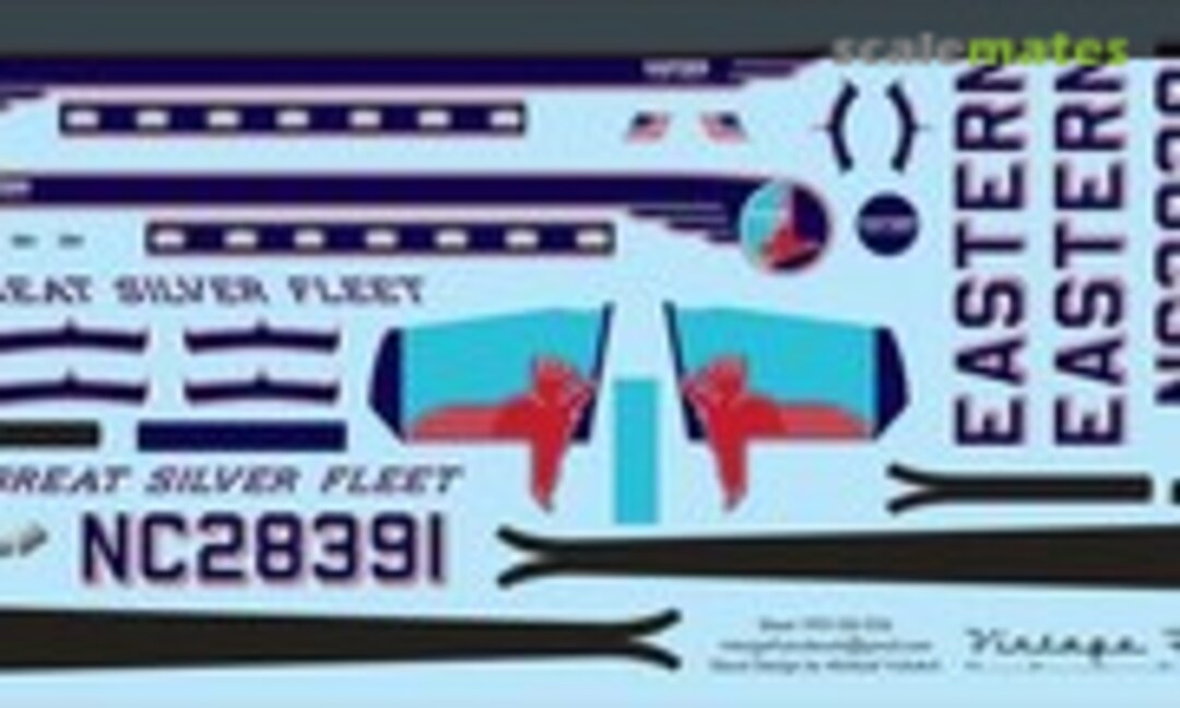 1:48 DC-3 Eastern Grt Slvr Flt (Vintage Flyer Decals VFD048-036) VFD048-036