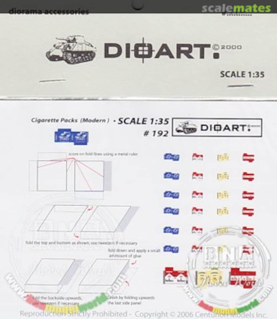 Boxart Modern - Assorted Cigarette Packs 192 DioArt Boxart Modern - Assorted Cigarette Packs 192 DioArt
