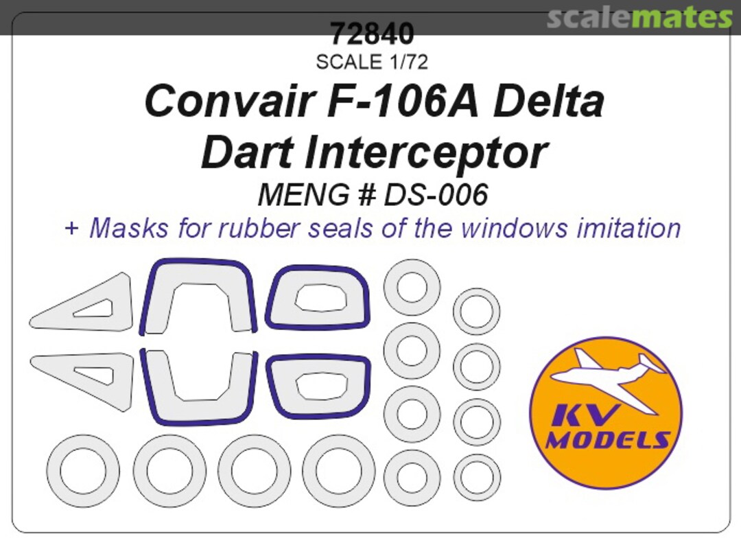 Boxart Convair F-106A Delta Dart Interceptor 72840 KV Models Boxart Convair F-106A Delta Dart Interceptor 72840 KV Models