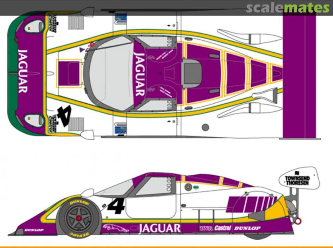 Boxart Jaguar XJR-8 Sprint Type Works Team sponsored by Silk Cut #4, 5 SHK-D416 Shunko Models Boxart Jaguar XJR-8 Sprint Type Works Team sponsored by Silk Cut #4, 5 SHK-D416 Shunko Models