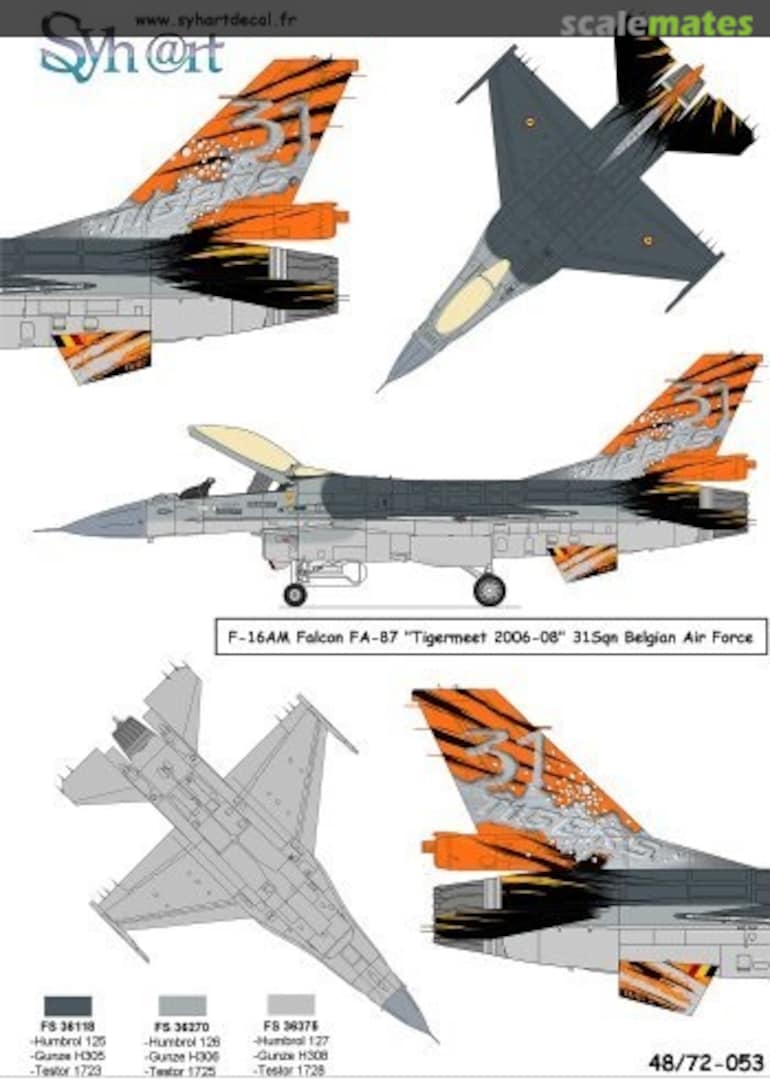 Boxart F-16AM Fighting Falcon 72-053 Syhart Boxart F-16AM Fighting Falcon 72-053 Syhart