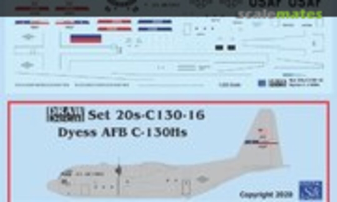 1:200 Dyess 317th AG C-130Hs (Draw Decal 20s-C130-16) 20s-C130-16
