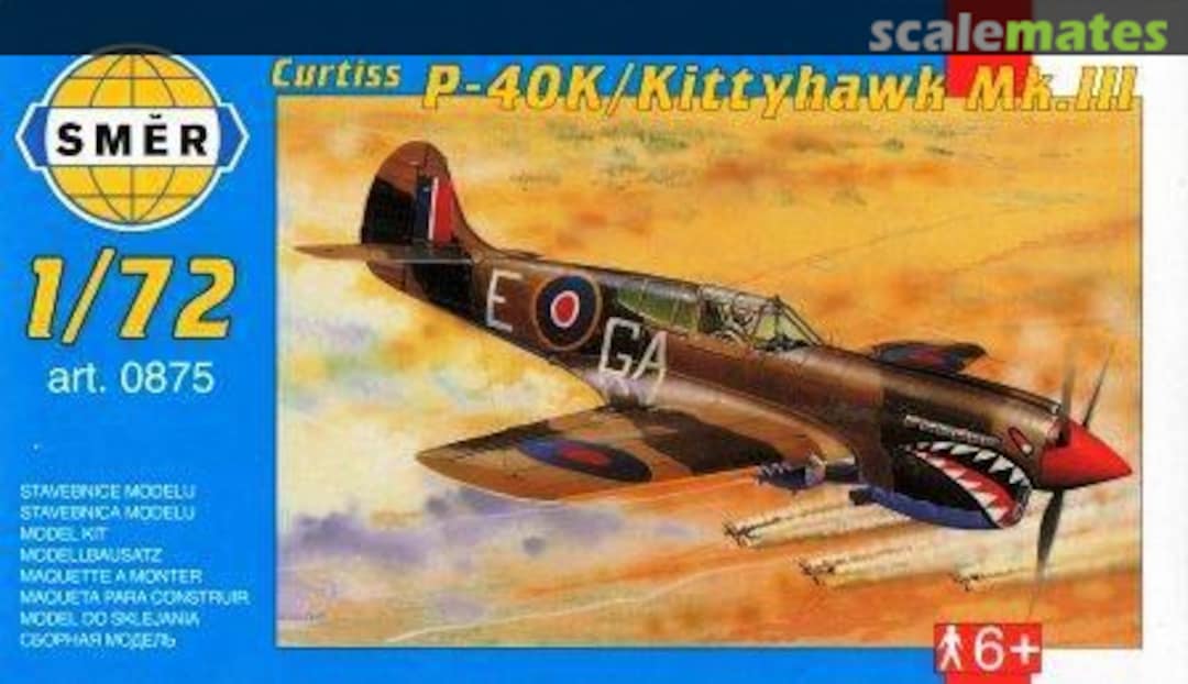 Boxart Curtiss P-40K / Kittyhawk Mk.III 0875 Směr Boxart Curtiss P-40K / Kittyhawk Mk.III 0875 Směr