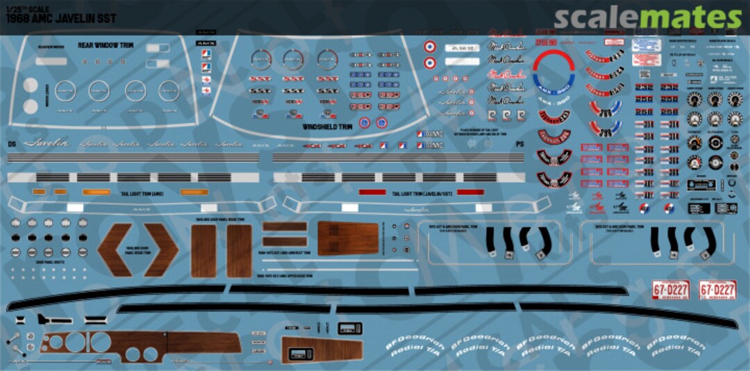 Boxart 1968 AMC Javelin SST RKD193 Rays Kits Decals