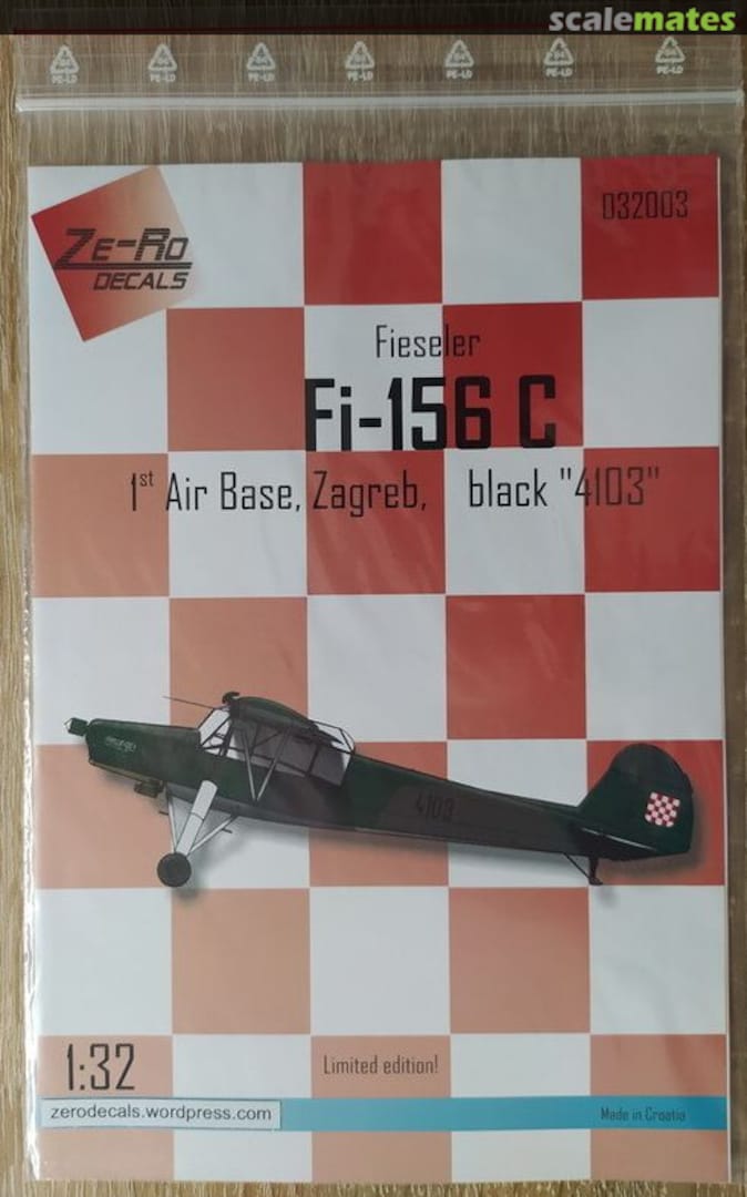 Boxart Fieseler Fi-156 C 032003 Ze-Ro Decals Boxart Fieseler Fi-156 C 032003 Ze-Ro Decals