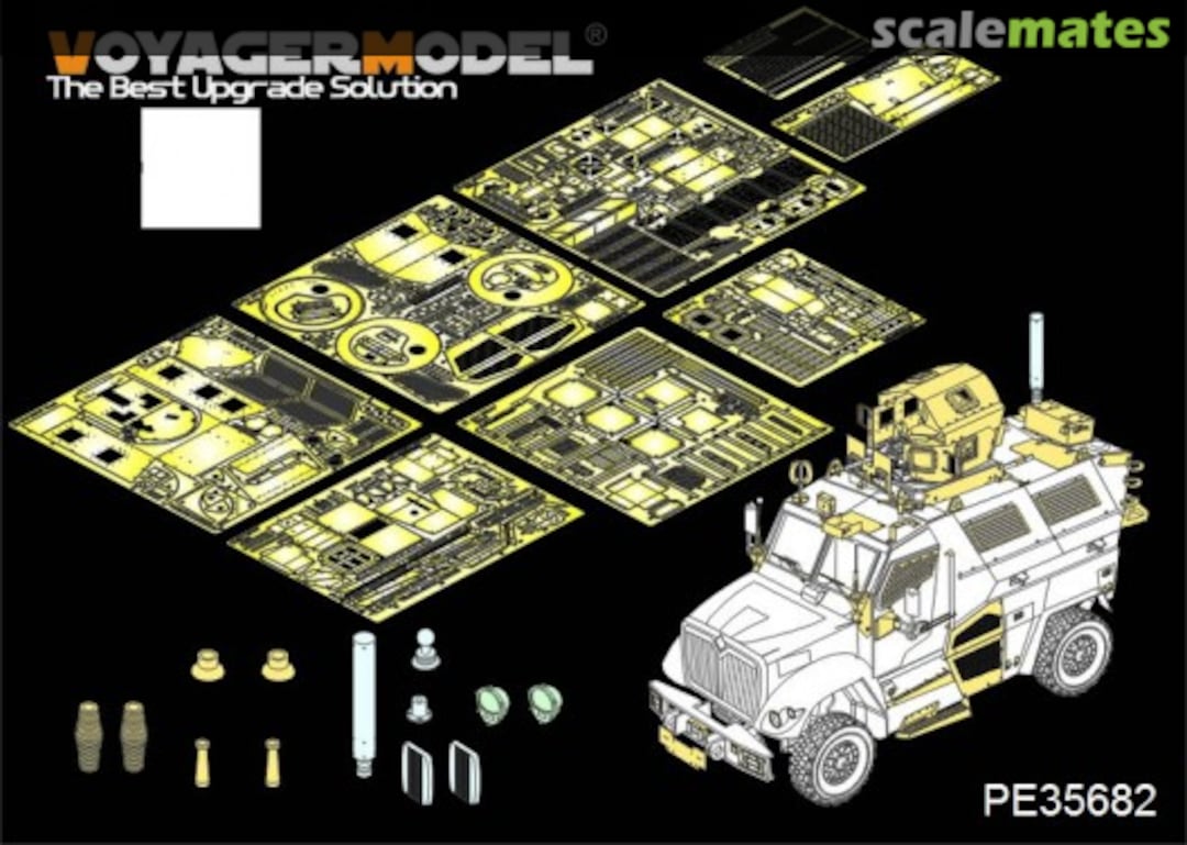 Boxart US 4X4 MRAP Vehicle (antenna base include) PE35682 Voyager Model