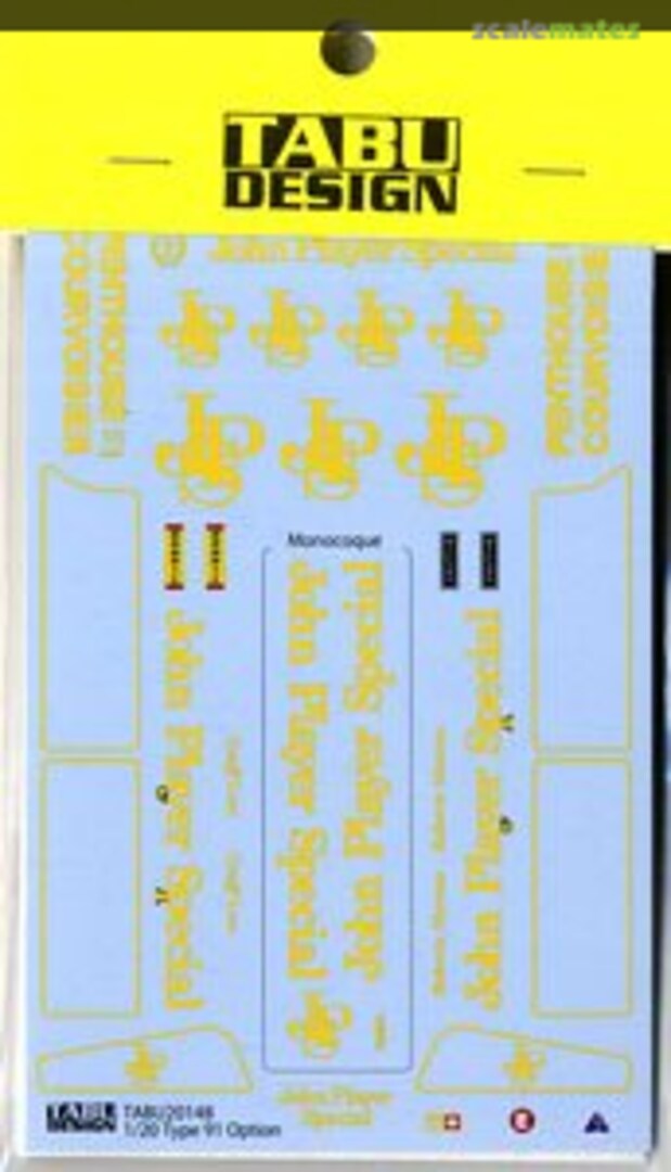 Boxart Lotus Type 91 Option Decal (for Ebbro) 20147 Tabu Design Boxart Lotus Type 91 Option Decal (for Ebbro) 20147 Tabu Design