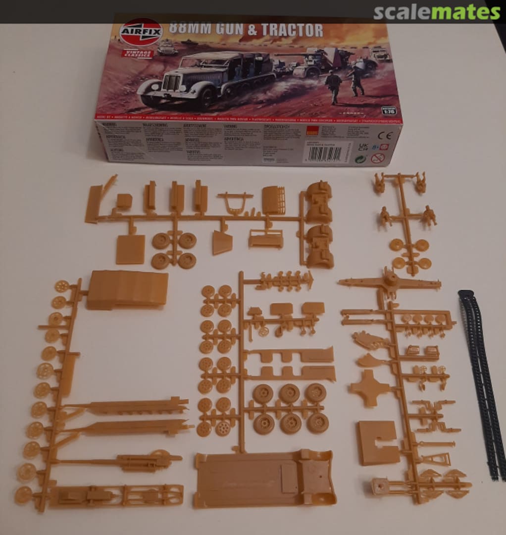 Contents 88mm Gun & Tractor A02303V Airfix Contents 88mm Gun & Tractor A02303V Airfix