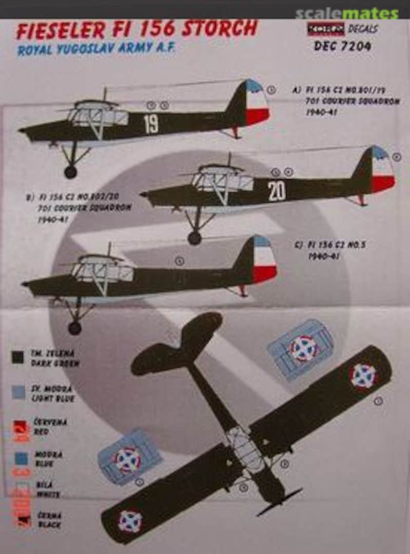 Boxart Fieseler Fi 156 Storch DEC7204 Kora Models Boxart Fieseler Fi 156 Storch DEC7204 Kora Models