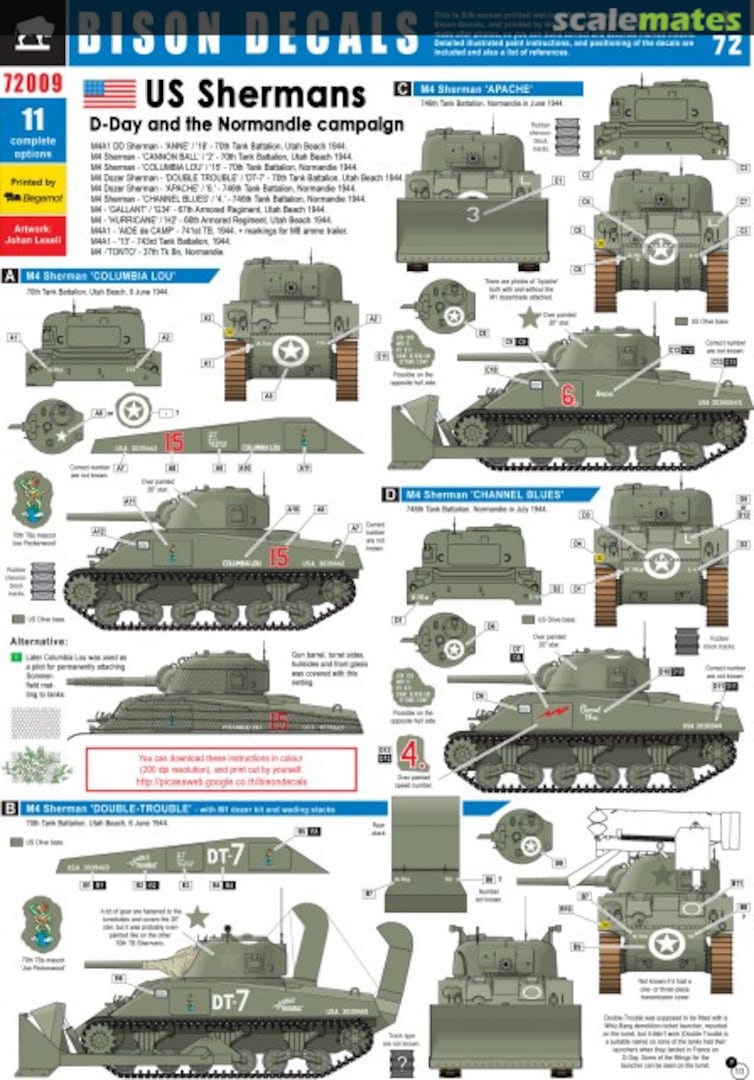 Boxart US Shermans 72009 Bison Decals Boxart US Shermans 72009 Bison Decals