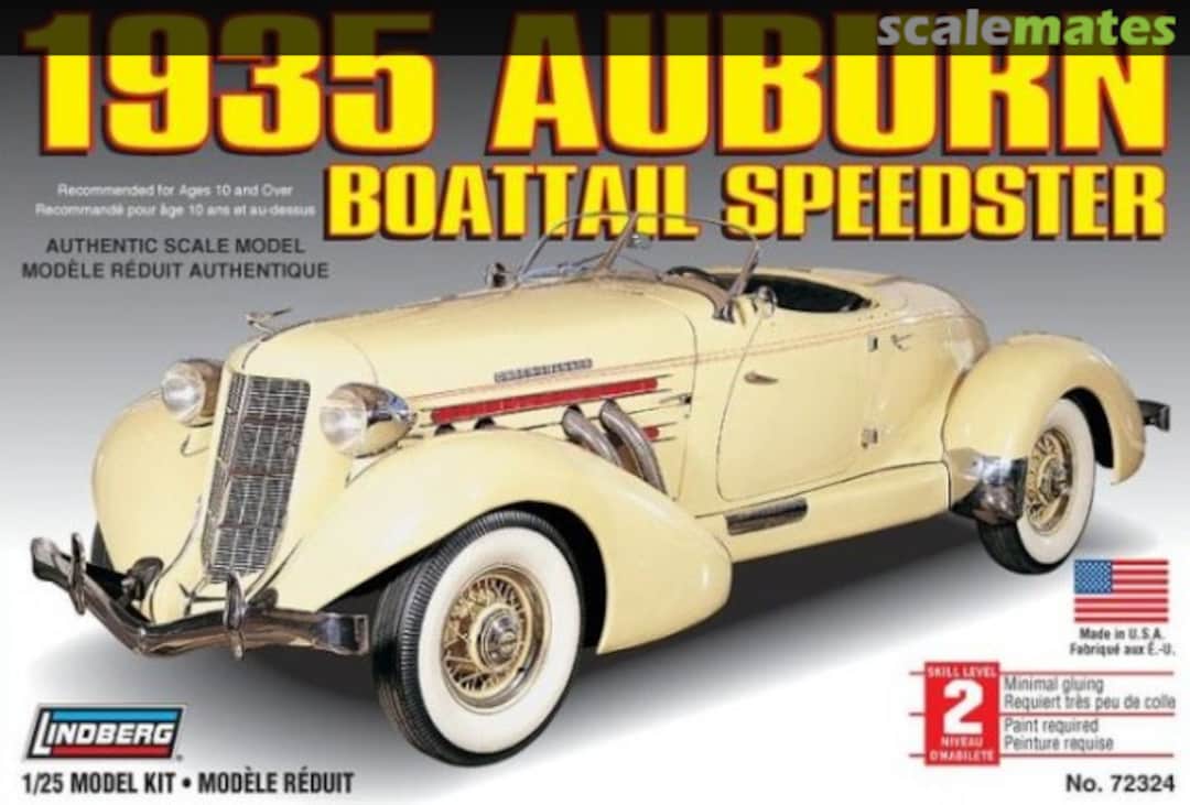 Boxart 1935 Auburn Boattail Speedster 72324 Lindberg Boxart 1935 Auburn Boattail Speedster 72324 Lindberg