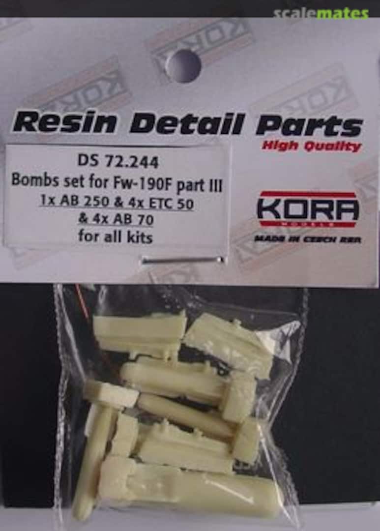 Boxart Bombs set for Fw-190F Part III DS72244 Kora Models