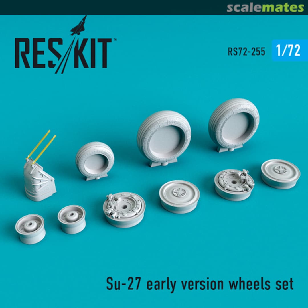 Boxart Su-27 early wheels set RS72-0255 ResKit Boxart Su-27 early wheels set RS72-0255 ResKit