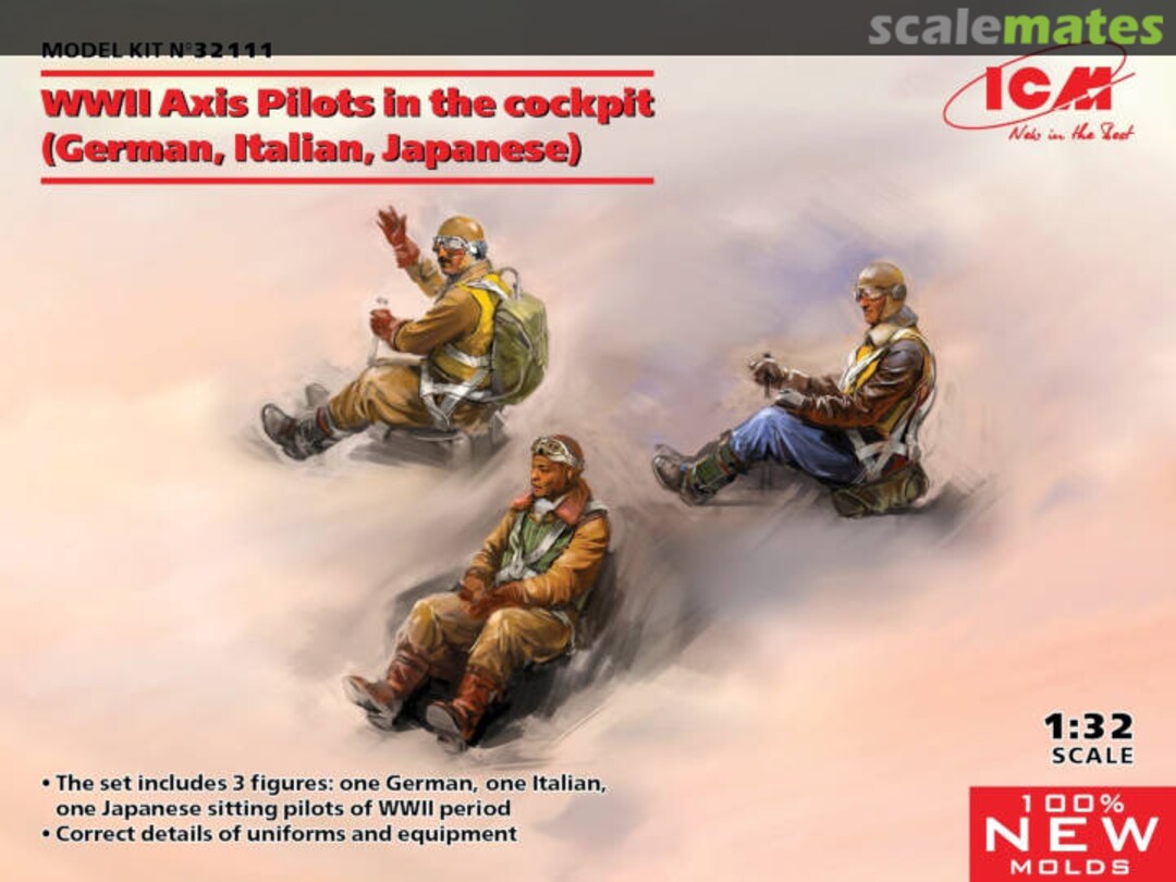 Boxart WWII Axis Pilots in the cockpit 32111 ICM Boxart WWII Axis Pilots in the cockpit 32111 ICM