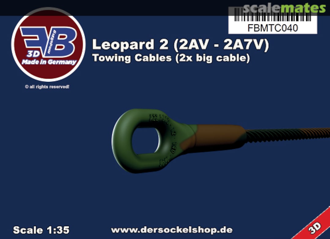Boxart Leopard 2 (2AV - 2A7V), Towing Cables FBMTC040 FB Modelling Boxart Leopard 2 (2AV - 2A7V), Towing Cables FBMTC040 FB Modelling