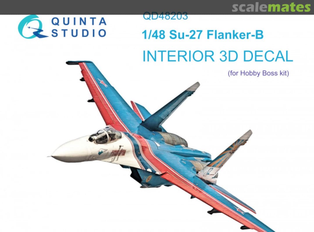 Boxart Su-27 Flanker B - interior 3D decals QD48203 Quinta Studio Boxart Su-27 Flanker B - interior 3D decals QD48203 Quinta Studio