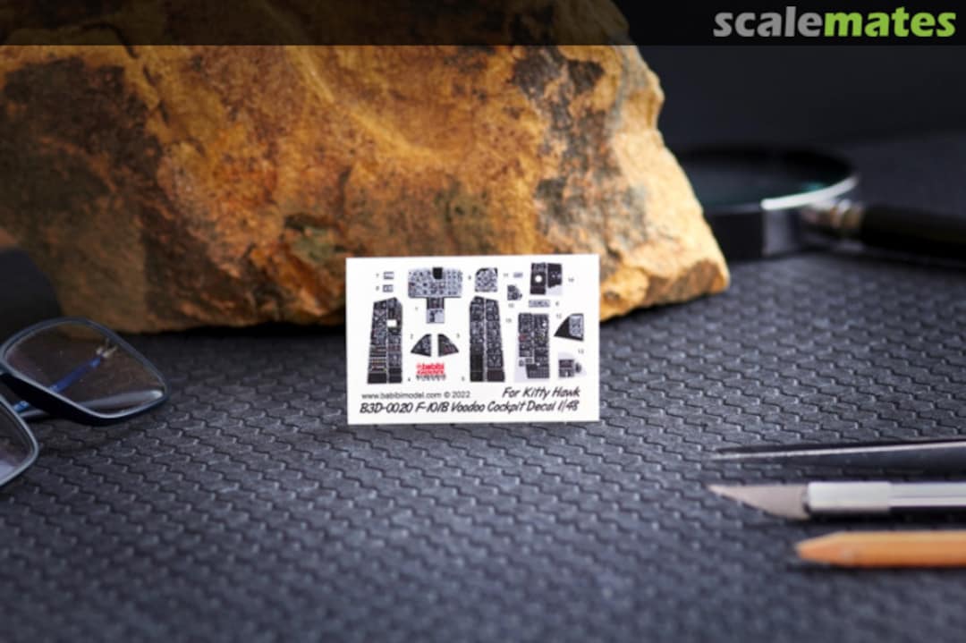 Boxart F-101B Voodoo 3D Cockpit Decal Set B3D-0020 Babibi model Boxart F-101B Voodoo 3D Cockpit Decal Set B3D-0020 Babibi model