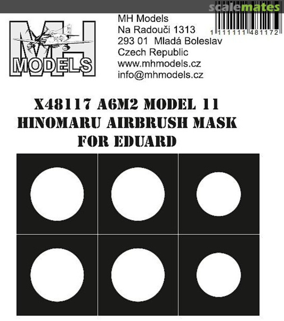 Boxart A6M2 Model 11 Hinomaru Airbrush Mask X48117 MH Models