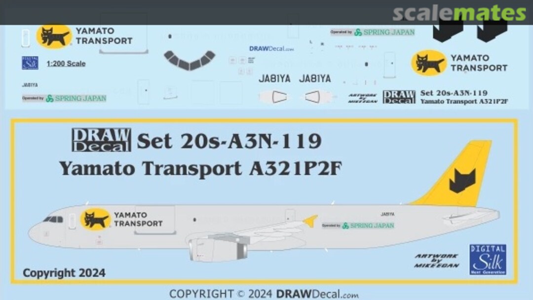Boxart Yamato Transport A321F 20-A3N-119 Draw Decal Boxart Yamato Transport A321F 20-A3N-119 Draw Decal